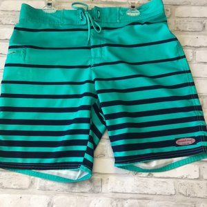 VINEYARD VINES GREEN & BLUE BOARD SHORTS SIZE 33